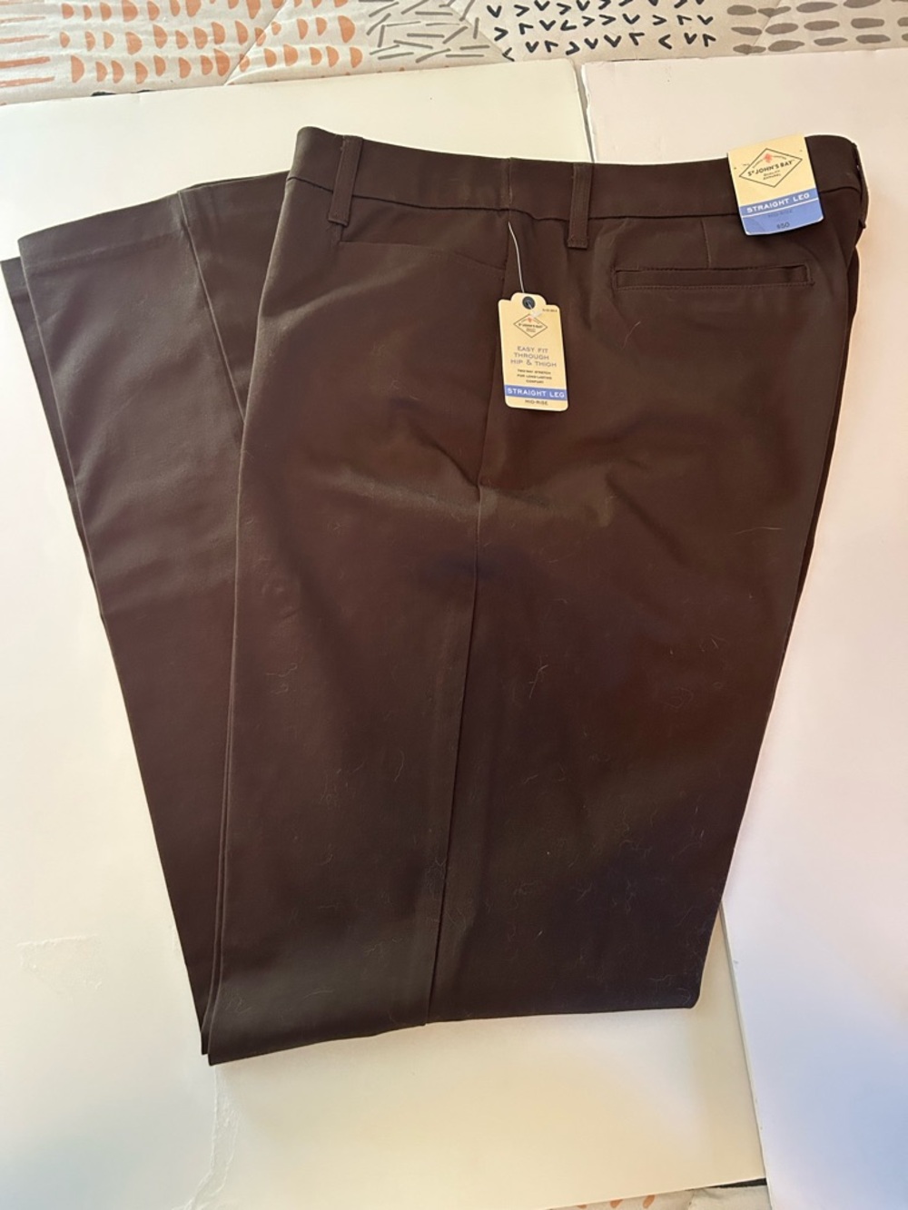 Woman’s tall St. John’s Bay Straight-Leg Dress Pants - Dark Brown